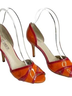 Insearch of Andrew Stevens Orange patent Heels